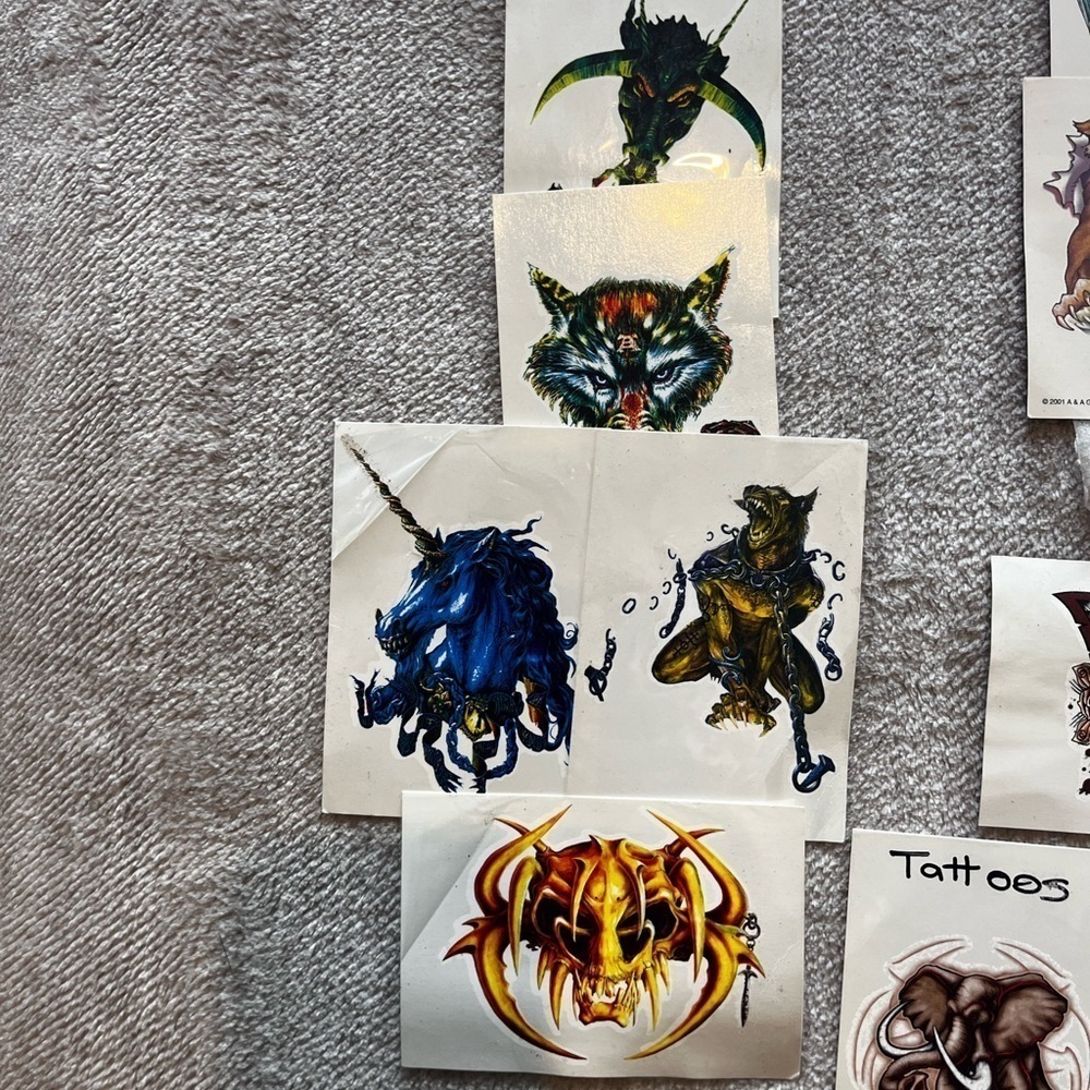 Vintage Temporary Tattoos and Vintage sticker lot (Spongebob, Hulk, etc) - Picture 3 of 13